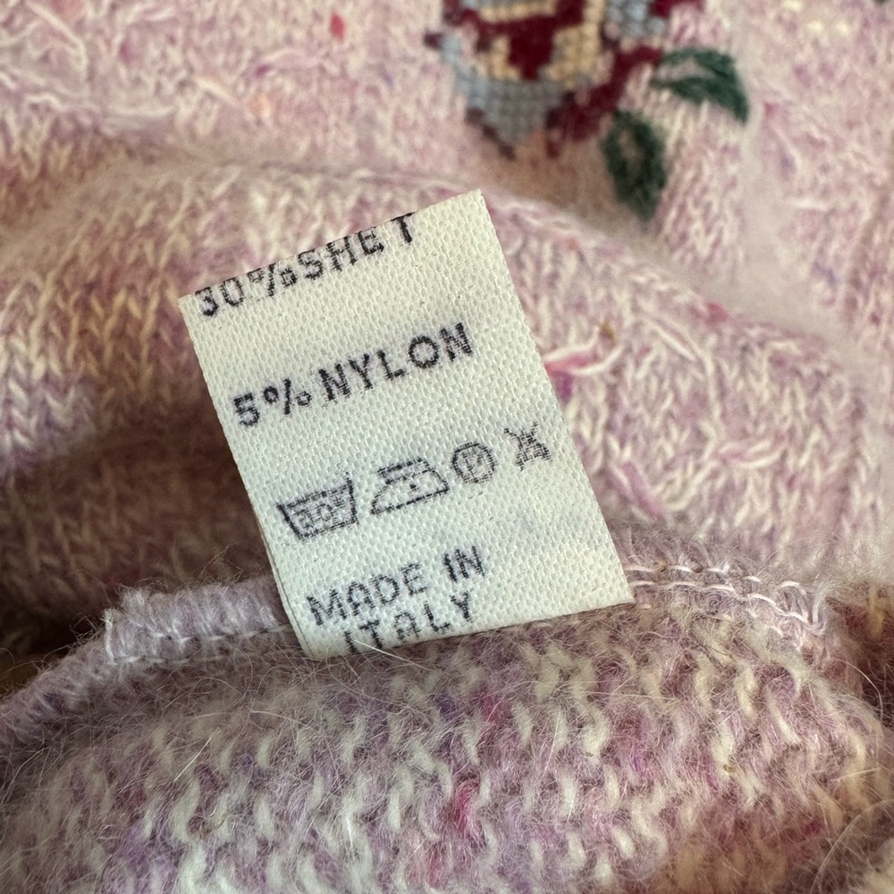 Brand New Angora & Wool Sweater with Embroidery - Picture 8 of 15